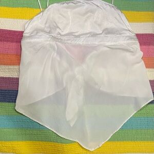 Zara White Satin crop top